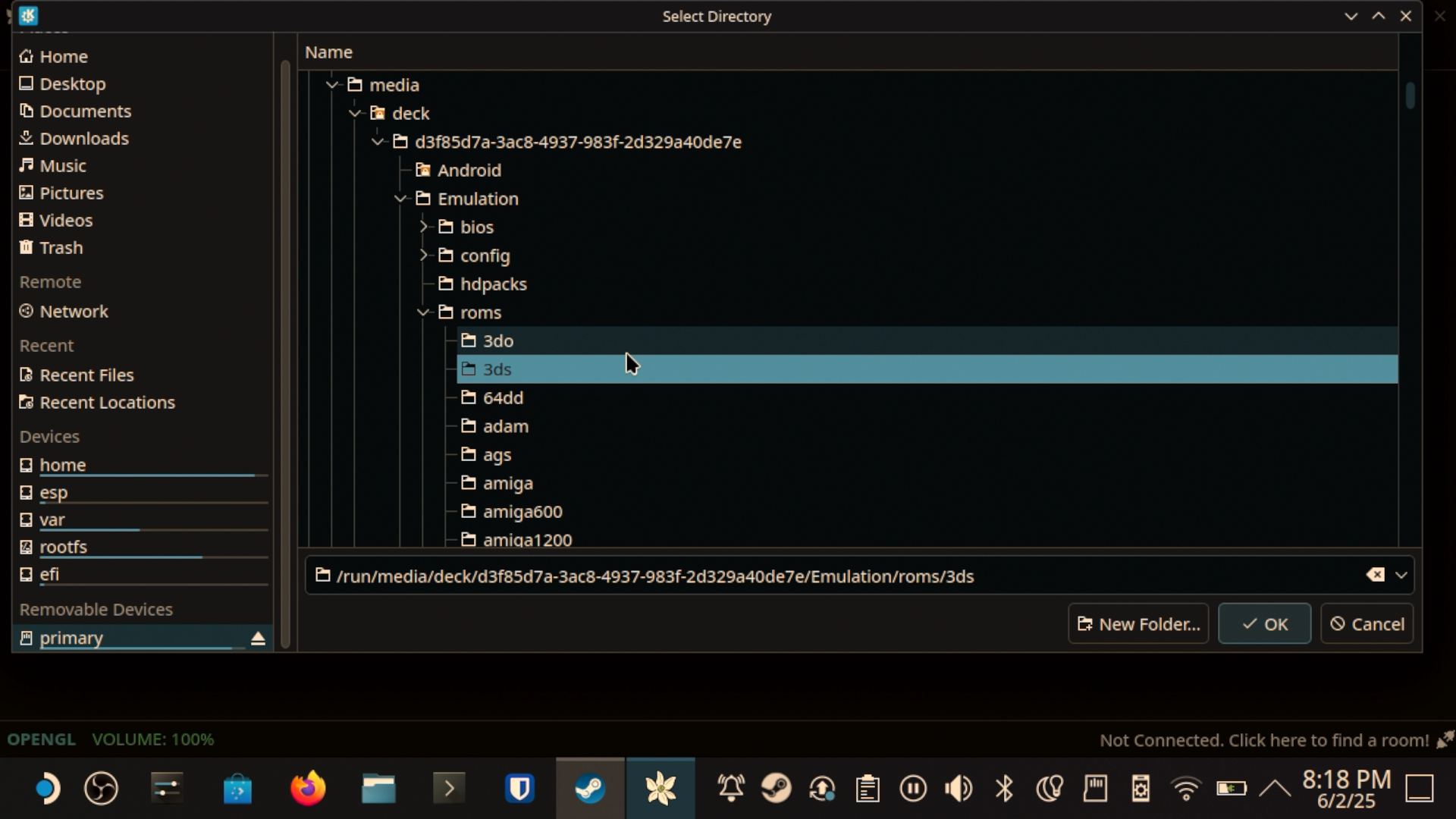 Locate your SD card /Emulation/roms/3ds directory (or wherever your ROMs are stored)