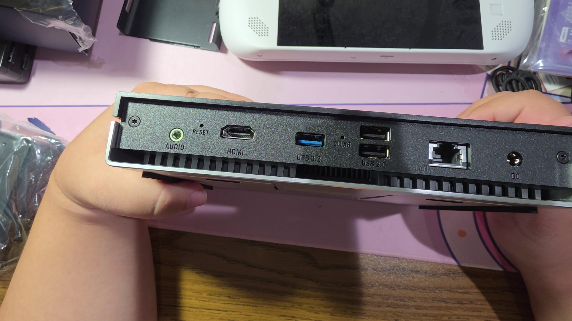 The rear ports of the LincStation N2