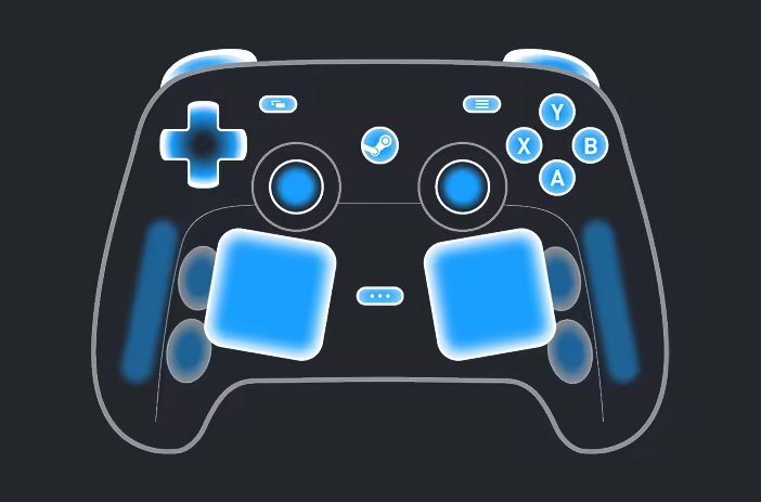 The new Steam Controller with all inputs highlighted