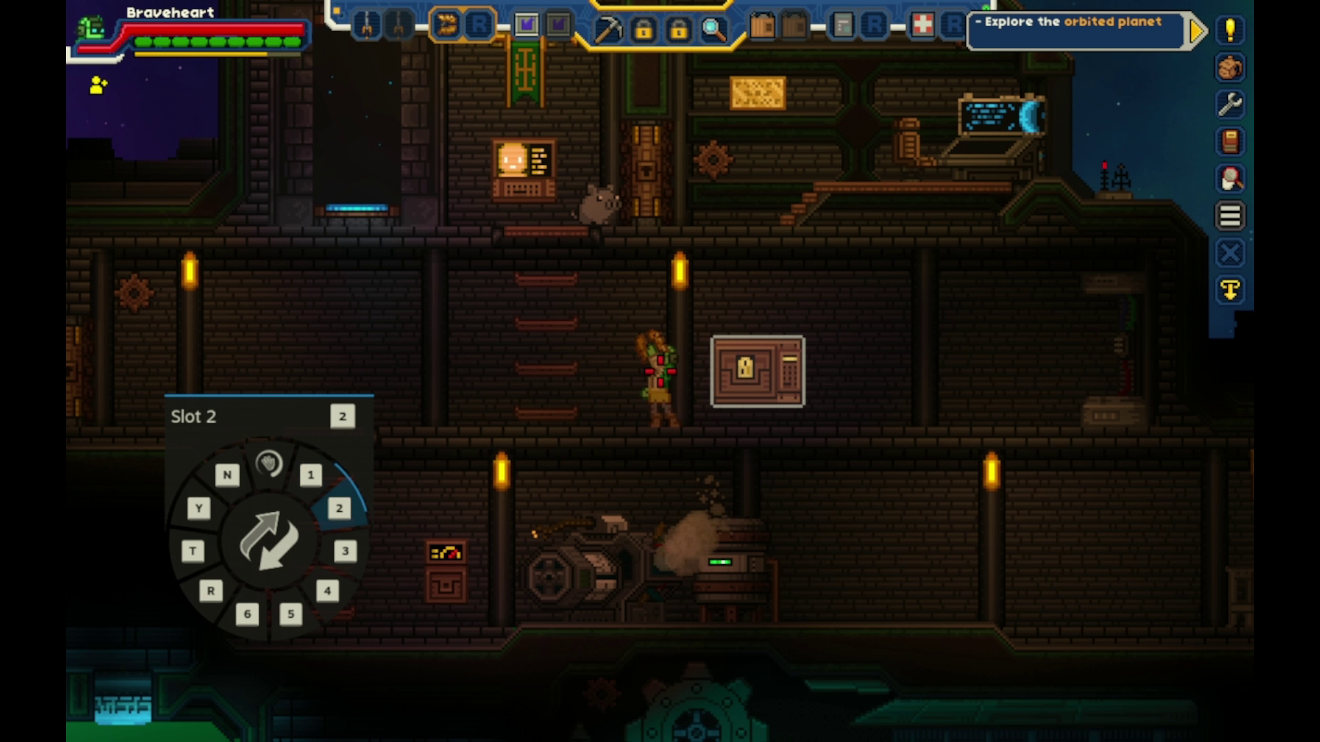 Steam Input radial menu in Starbound