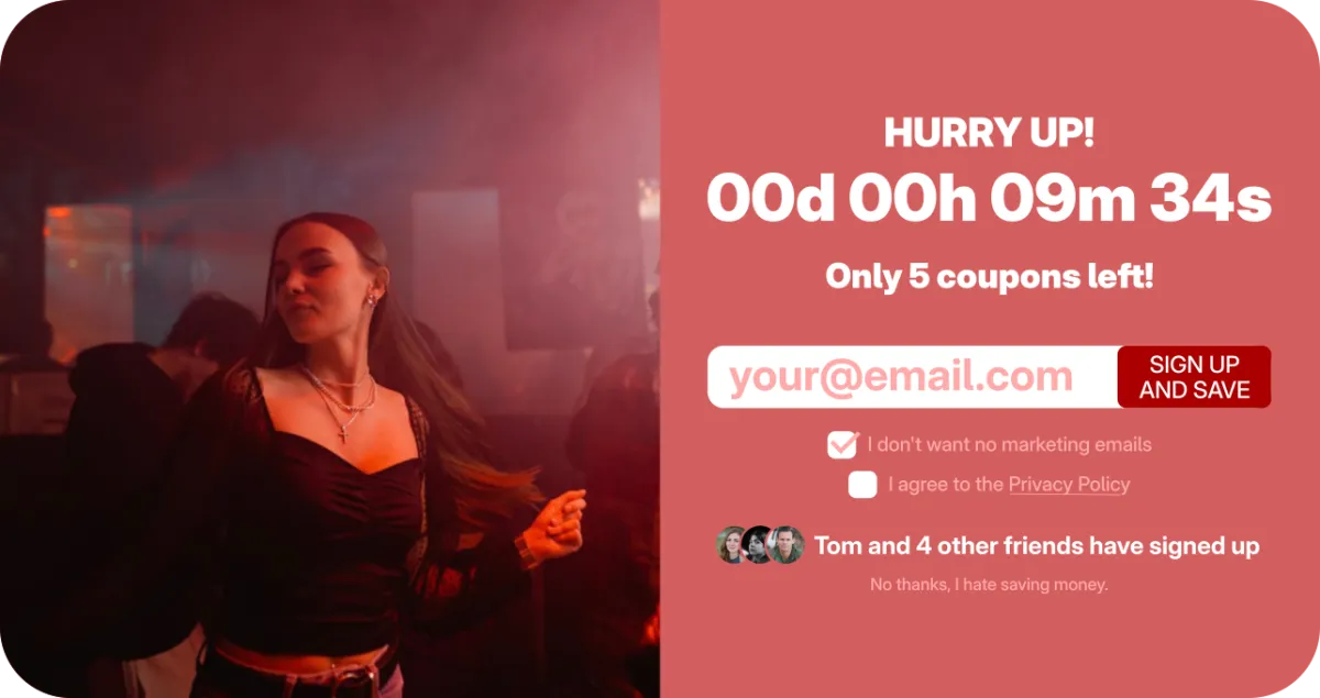 An example of multiple kinds of dark patterns