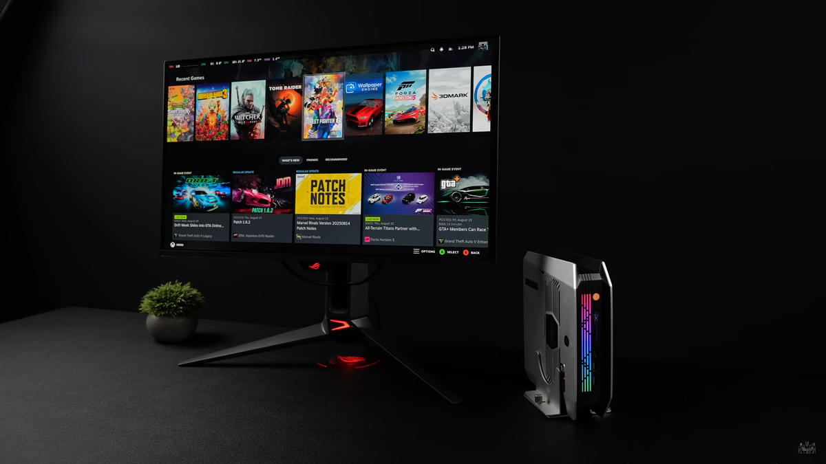 An ETA Prime attempt at a Steam console using a pre-built mini-PC. 