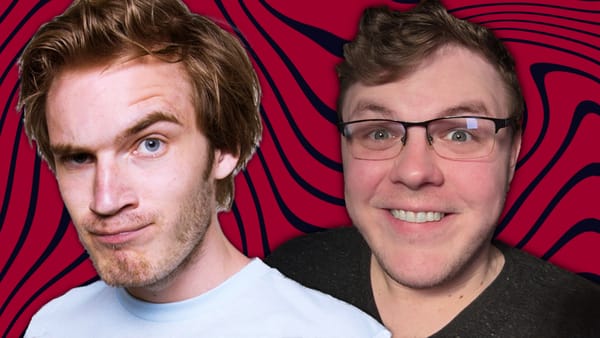 A clickbait YouTube thumbnail of PewDiePie and myself